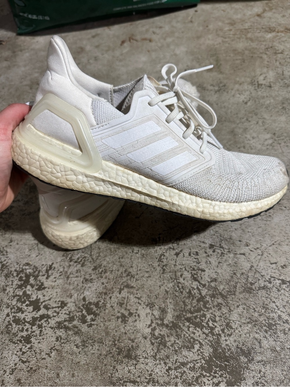 Adidas Ultraboost White Knit Running Sneakers